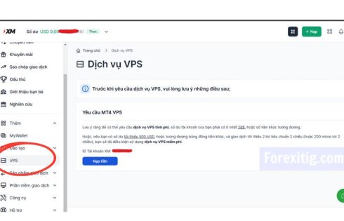 Dịch vụ VPS được yêu cầu sử dụng trên XM